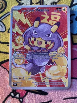 Pokemon Parody Cards by Tiredbutwoke, v1 / Set 1 - Pikachu Holographic Card - Image 1
