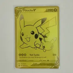 Pokemon Celebrations Pikachu V Gold Promo Card SWSH145 - Image 1