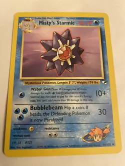 Misty's Starmie 56/132 Uncommon Gym Heroes Pokemon Card LP - Image 1