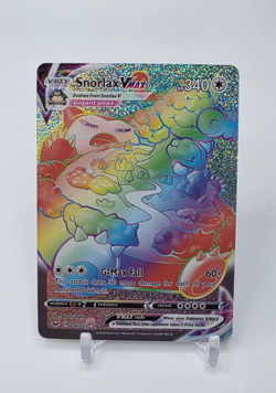 Custom SPARKLING HOLO SNORLAX Vmax Card Card READ DESCRIPTION BELOW - Image 1