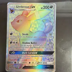 Pokemon TCG Umbreon GX 154/149 Secret Rare Rainbow Holo Card Sun & Moon Base - Image 1