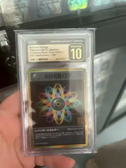POKEMON CARD GAME 25TH ANNIVERSARY CREATURES DECK Rainbow Energy CGC 10 - Image 1