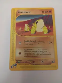 Sandshrew 92/144 Skyridge Regular Nintendo GBA E-Reader Pokemon Card - Image 1