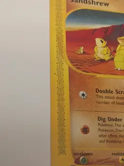 Sandshrew 92/144 Skyridge Regular Nintendo GBA E-Reader Pokemon Card - Image 3