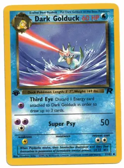 Pokemon Card: Dark Golduck 37/82 1st Edition Team Rocket Set Rare! EXC - Image 1