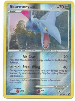 Pokemon Card: Skarmory REVERSE HOLO 53/106 Great Encounters Set! - Image 1