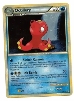 Pokemon Card: Octillery HOLO 6/95 HGSS Unleashed Set Rare! NM - Image 1