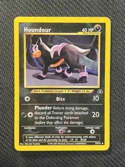 Houndour 39/75 Neo Discovery Pokemon TCG WOTC Vintage Card (Light Play) LP 1 - Image 1