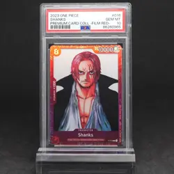 PSA 10 Shanks P-016 Premium Card Collection Film Red Holo One Piece TCG - Image 1
