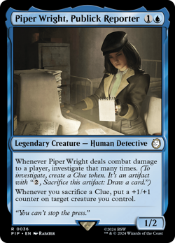 Piper Wright, Publick Reporter #36 | Near Mint | Fallout Magic MTG - Image 1