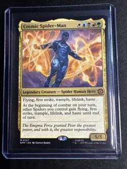 MTG Cosmic Spider-Man 0127 Foil Marvel's Spider-Man Foil NM SPM - Image 1