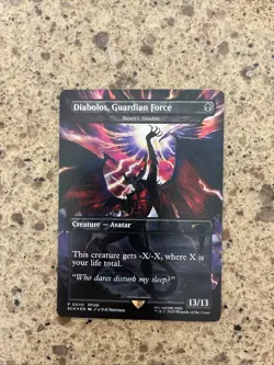 MTG Final Fantasy DIABOLOS GUARDIAN FORCE (Death's Shadow) FULL ART FOIL PROMO - Image 1