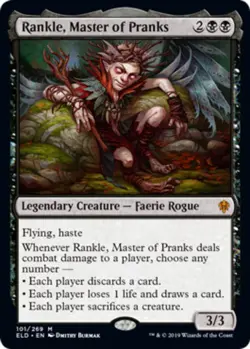 MTG - Rankle, Master of Pranks - Throne Of Eldraine - NM, English Magic FLAT RAT - Image 1