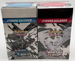 Pokemon TCG Black Bolt & White Flare Booster Bundle Displays SEALED - Image 1