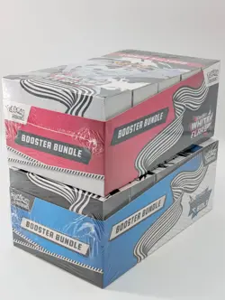 Pokemon SV10.5 White Flare Black Bolt Sealed LOT 2 Booster Bundle Display Case - Image 2