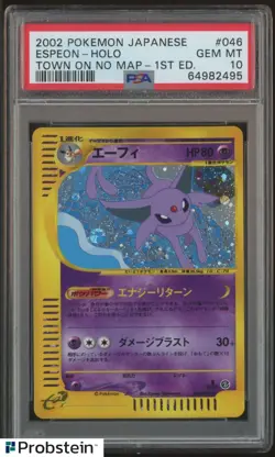 2002 Pokemon Japanese Town on No Map 1st Ed #046 Espeon Holo PSA 10 GEM MINT - Image 1