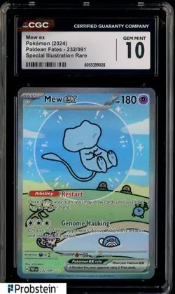 2024 Pokemon Paldean Fates #232/091 Mew Ex CGC 10 GEM MINT - Image 1