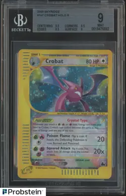 2003 Pokemon Skyridge #147 Crobat Holo R BGS 9 MINT - Image 1