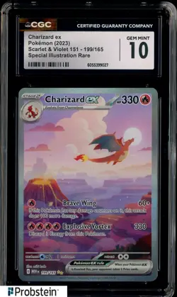 2023 Pokemon Mew EN Special Illustration Rare #199 Charizard Ex CGC 10 GEM MINT - Image 1