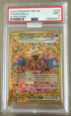 2023 Pokemon Charizard EX Obsidian Flames Hyper Rare 228/197 PSA: 9 - Image 1