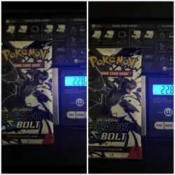 Lot Of 2 Heavy 22.83G &22.82G Pokemon TCG SV Black Bolt Booster Pack Sealed! - Image 1