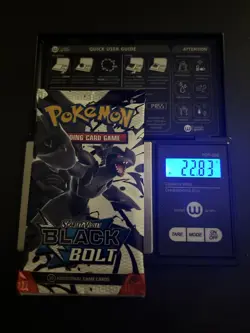 Lot Of 2 Heavy 22.83G &22.82G Pokemon TCG SV Black Bolt Booster Pack Sealed! - Image 2