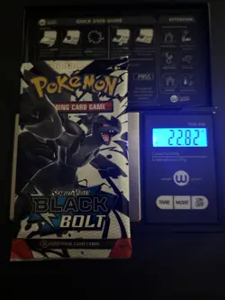 Lot Of 2 Heavy 22.83G &22.82G Pokemon TCG SV Black Bolt Booster Pack Sealed! - Image 3