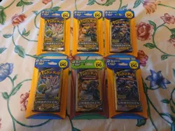 POKEMON SUN & MOON UNBROKEN BONDS DOLLAR GENERAL 2 PACK MINI BLISTERS LOT OF 6 - Image 1