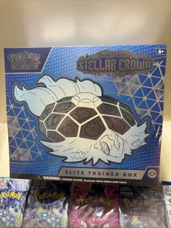 Pokemon Stellar Crown ETB Elite Trainer Box Factory Sealed 5 Bonus Booster Pack - Image 1