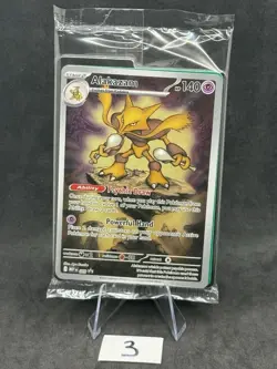 Pokemon TCG: Mega Evolution - Alakazam (MEP-009) ETB Black Star Promo Sealed - Image 1