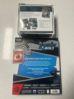 Sealed Pokemon Lot - Black Bolt ETB w/ display case and Black Bolt Binder - Image 2