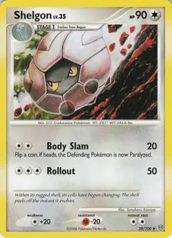 Shelgon 50/100 Stormfront Uncommon Normal Pokemon TCG - Image 1