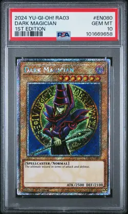 2024 YU-GI-OH! RA03-QUARTER CENTURY BONANZA 1ST ED #EN080 DARK MAGICIAN PSA 10 - Image 5