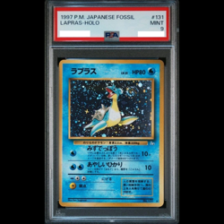 SWIRL PSA 10 1997 Lapras Pokemon Card Japanese Fossil Holo #131 Vintage PSA9 JPN - Image 1