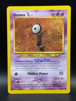 Unown L 86/105 Neo Destiny Vintage 2002 Pokemon Card - Image 1