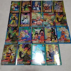 Dragon Ball Carddass Super Battle Rare Card Set Collectible Used - Image 1