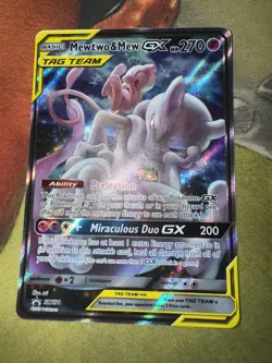 Mewtwo & Mew GX SM191 Black Star Promo Full Art Pokemon Card - Image 4