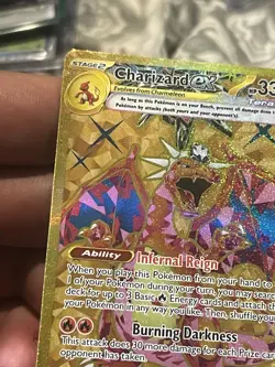 CHARIZARD EX 228/197 Pokemon Hyper Rare Gold NM Obsidian Flames Card Pack Fresh - Image 2
