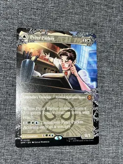 Peter Parker 0208 Borderless Non Foil Marvel’s Amazing Spider-Man SPM MTG Mythic - Image 1
