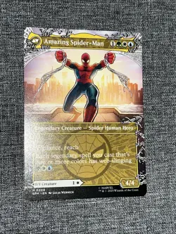 Peter Parker 0208 Borderless Non Foil Marvel’s Amazing Spider-Man SPM MTG Mythic - Image 2