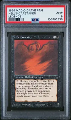 HELL'S CARETAKER Legends Rare PSA 9 MTG [Nostalgium] - Image 1