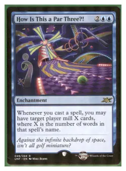 MTG - #49 How Is This a Par ThreeU! - Unfinity - Image 1