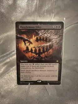 MTG Blasphemous Edict (Extended Art) Foundations Regular (NM) - Image 1