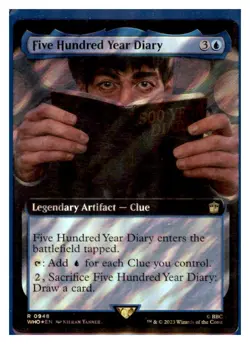 MTG - #948 Five Hundred Year Diary (Extended Art) (Surge Foil) - Doctor Who - Image 1