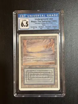 MTG Underground Sea Revised Edition Regular Professionally Graded 4 (VG-Ex) - Image 1