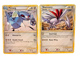 Skarmory 21/90 & Metang 30/90- Undaunted 2010-Non Holo TCG Pokemon NM - Image 1