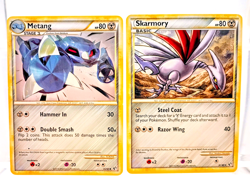 Skarmory 21/90 & Metang 30/90- Undaunted 2010-Non Holo TCG Pokemon NM - Image 3
