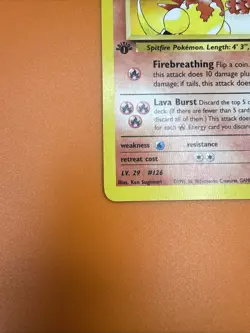 Pokemon TCG Blaine's Magmar 1st Ed 037/132 Gym Heroes Regular LP Free Shipping! - Image 3