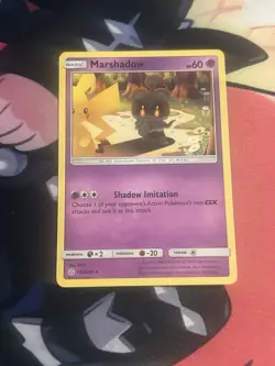 POKEMON TCG Marshadow 103/236 S&M: Cosmic Eclipse Non Holo Rare NM Pikachu - Image 1