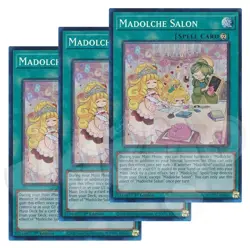Yugioh - Madolche Salon x 3 - 1st Prismatic Collector's Rare NM - Free Holo - Image 1